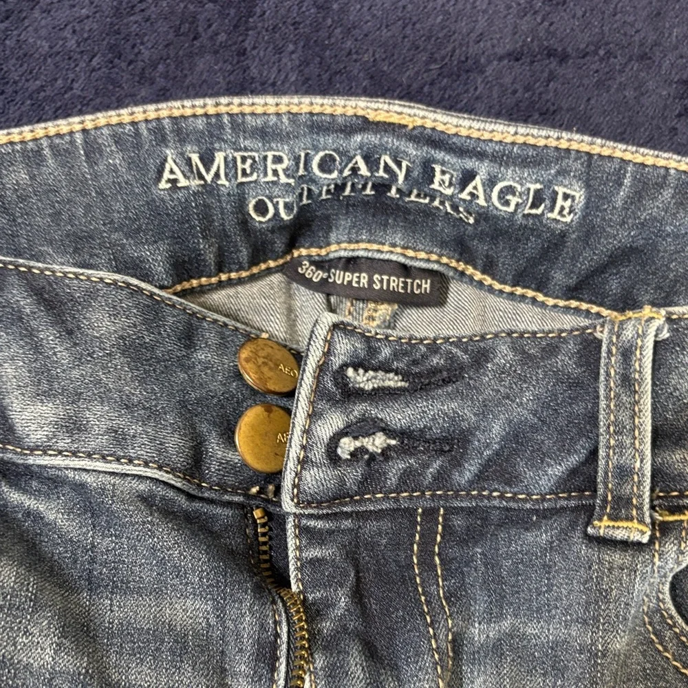 American Eagle Women's Flare Jeans Faded Blue - Picture 4 of 6
